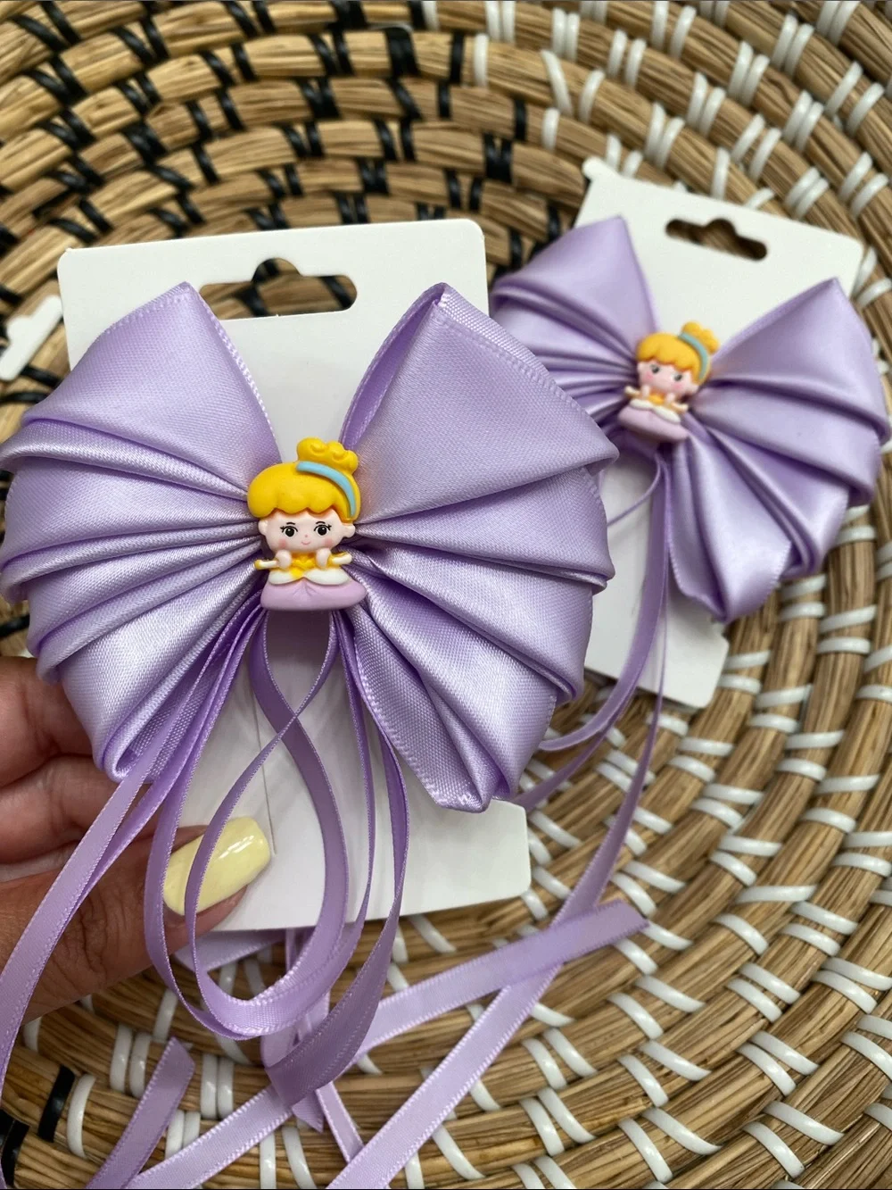 Lavender Princess Satin Hair Bows